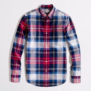 J. Crew slim fit summer weight plaid
